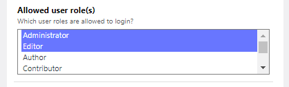 Allowing only specific user roles to login to your WordPress site.