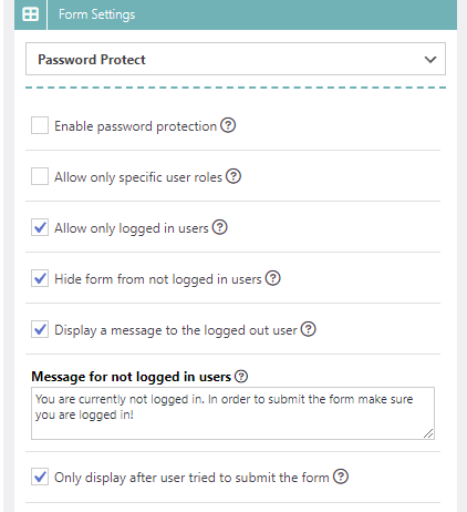 Allow only logged in users to submit the form.