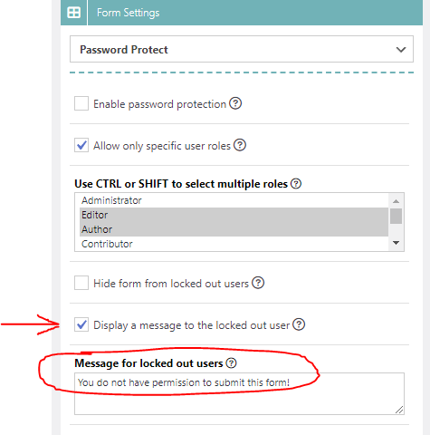 Display a message or notification regarding the lockout.