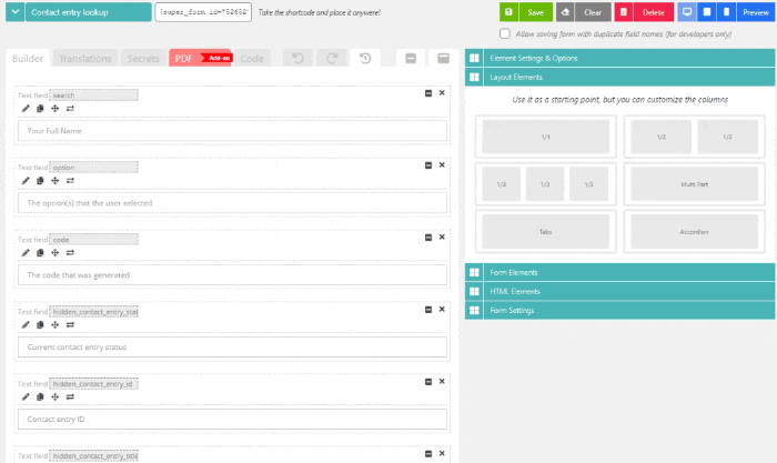 Restoring form backups.