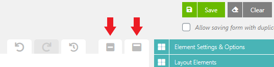 minimize or maximize all elements.